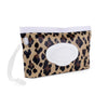 Itzy Ritzy Reusable Wipe Pouch - Take & Travel Pouch Holds Up To 30 Wet Wipes, Includes Silicone Wristlet Strap, Leopard