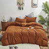 Cottonight Pumpkin Comforter Queen Rust Caramel Bedding Comforter Set Women Men Terracotta Blanket Quilts Soft Breathable Solid Burnt Orange Comforter Set Reddish Brown Bedding Set