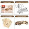 ROKR 3D Wooden Puzzle for Adults-Mechanical Car Model Kits-Brain Teaser Puzzles-Vehicle Building Kits-Unique Gift for Kids on Birthday/Christmas Day(1:16 Scale)(MC401-Grand Prix Car)