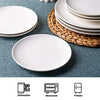 DELLING Ceramic Appetizer Plates, 7 Inch White Dessert Plates/Salad Plate, Small Dinner Plates for Snacks, Side Dishes, Round Serving Plates Set of 6, Microwave & Dishwasher Safe