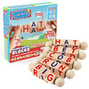 Creative Kids Wooden Reading Blocks - Set of 5 Spinning Alphabet Blocks w/ Easy-Grip Handles - Kindergarten Preschool Learning Activities Letter Work - Wooden Montessori Toys Gifts for Kids Toddlers