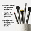 e.l.f. Smoky Eye Brush Kit, Synthetic, 5Piece Set (82021) (Brush Handle Color May Vary)