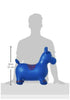 AppleRound Horse Bouncer with Hand Pump, Inflatable Space Hopper, Ride-on Bouncy Horse (Blue)