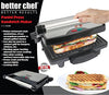 Better Chef Panini Press | Non-Stick | Drip Tray | Floating Hinge | Locking Latch | Status Lights | Fixed Temp