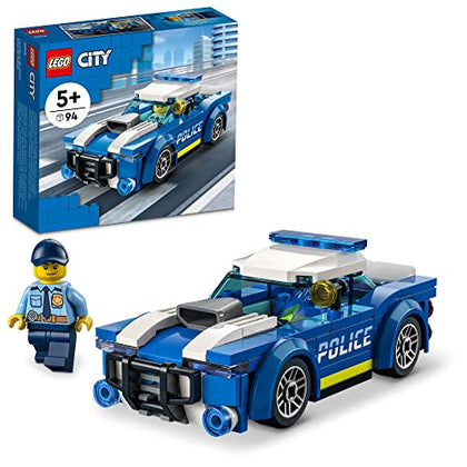 LEGO City Police Car Toy 60312 for Kids 5 Plus Years Old with Officer Minifigure, Small Gift Idea, Adventures Series, Car Chase Building Set