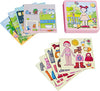 Haba Dress-up Doll Lilli Magnetic Game Box - 54 Magnet Pieces and 4 Backgrounds in a Sturdy Metal Tin