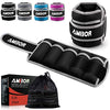 AMBOR Ankle Weights, Adjustable Leg Weights Straps for Exercise, Wrist Weight Set for Women and Men, Black