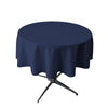 la linen polyester poplin washable round tablecloth, stain and wrinkle resistant table cover 58