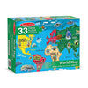 Melissa & Doug World Map Jumbo Jigsaw Floor Puzzle (33 pcs, 2 x 3 feet)