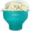 The Original Salbree Microwave Popcorn Popper, Silicone Popcorn Maker, Collapsible Microwavable Bowl - Hot Air Popper - No Oil Required - The Most Colors Available (Aqua)