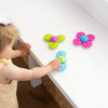 Fat Brain Toys Whirly Squigz - 3 Silicone Spinners for Toddlers & Kids, 10 mos+