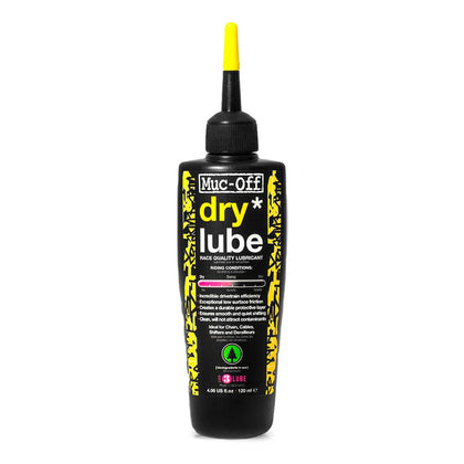 Muc-Off Dry Chain Lube, 120 Milliliters - Biodegradable Bike Chain Lubricant Suitable for All Types of Bike - Formulated for Dry Weather Conditions