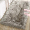 LOCHAS Soft Fluffy Beige Faux Fur Rugs for Bedroom Bedside Rug 2x3 Feet, Washable, Furry Sheepskin Area Rug for Living Room Girls Room, Luxury Shag Carpet Home Decor