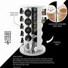 Kamenstein 20 Jar Revolving Countertop Spice Rack with Spices Included, FREE Spice Refills for 5 Years, Polished Stainless Steel with Black Caps, 30020