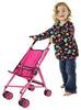 Precious Toys Hot Pink & Black Handles Doll Stroller with Swiveling Wheels