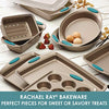 Rachael Ray Cucina Nonstick Baking Pan / Cake Pan With Lid and Grips, Rectangle - 9 Inch x 13 Inch, Brown