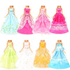 BARWA 10 Pcs Dresses with 17 Accessories Handmade Doll Clothes and Accessories Wedding Gowns Party Dresses for 11.5 inch Dolls