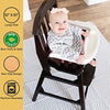 2-in-1 Waterproof Baby Splat Mat for Under High Chair (51 x 51) with Toddler Smock and Weaning Ebook - Large Non-Slip Infant High Chair Mat Food Catcher Protects Floor from Mealtime Messes