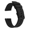 TIESOME Silicone Watch Bands, Quick Release Waterproof Soft Rubber Replacement Straps with Silver Plated Stainless Steel Buckle Compatible with Smart Watch Sport Watch for Men Women (20mm, Black)