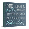 Barnyard Designs 'One Small Positive Thought' Wooden Box Sign Motivational Desk Decor, Primitive Decor Office Desk Decorations for Women Office Bathroom Shelf Decor, Inspirational Desk Decor, 5x5