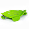 VIGOR PATH Clip on Strainer Colander - Cooking Strainer with Silicone Grip - Pot Strainer for Pasta, Meat, Vegetables, Fruit, Ground Beef and More - Fits All Pots and Bowls! (Green)