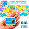 Wooden Puzzles for Toddlers 3-5 by QUOKKA - 3 Educational Wood Puzzles for Kids Ages 4-6 - Learning United States Game for 6-8-10 yo - Gift World, Space and USA Maps for Boys and Girls