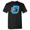 She Loves The D Detroit Football Fans Shirt (Black T-Shirt, M)