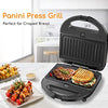 Aigostar Sandwich Maker Panini Press Grill, 3 in 1 Waffle Maker with Removable Non-stick Plates, Electric Grilled Cheese Maker, Portable Cool Touch Handle, Led Indicator Lights & Easy to Clean, 750W