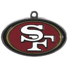 NFL Siskiyou Sports Womens San Francisco 49ers Crystal Dangle Earrings One Size Team Color,white