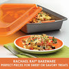 Rachael Ray Bakeware, Nonstick Baking / Cake Pan With Lid and Grips, Rectangle - 9 Inch x 13 Inch, Gray