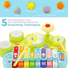 Kids Drum Set for Toddlers: Ohuhu Baby Musical Instruments 5 in 1 Musical Toys Children Drum kit Xylophone Microphone Piano Early Educational for 1 2 3 Year Old Girls Boys Birthday