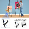 Portable Artist Easel Stand 63 Inches - Black Picture Stand Painting Easel with Bag - Table Top Art Drawing Easels for Painting Canvas, Wedding Signs, Poster, Tabletop Easels Display Metal Tripod