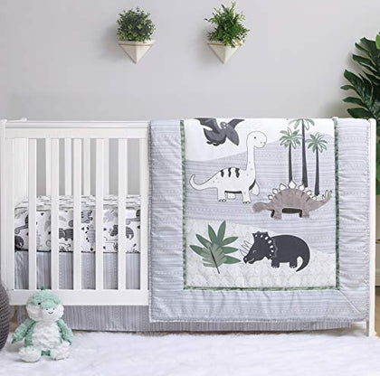 The Peanutshell Dinosaur Crib Bedding Sets for Boys - 3 Pieces