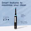 Oral-B iO Series 3 Limited Rechargeable Electric Powered Toothbrush, Black with 2 Brush Heads and Travel Case - Visible Pressure Sensor to Protect Gums - 3 Modes - 2 Minute Timer