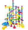 JOYIN 170Pcs Marble Run Premium Toy Set, Construction Building Blocks Toys, STEM Educational Building Block Toy(120 Plastic Pieces + 50 Glass Marbles)