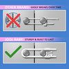 child safety sliding cupboard & cabinet locks (8 pack) - baby proof knobs, handles, doors - u shape sliding safety latch lock - jool baby used-like new