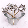 4PCS Vintage Rhinestone Pearl Bobby Pins Decorative Hair Slides Clips Accessories Women