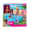 Barbie Doll and Pool Playset with Pink Slide, Beverage Accessories and Towel, Blonde Doll in Tropical Swimsuit