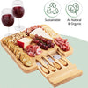 Charcuterie Board Gift Set, Bamboo Cheese Board With Cutlery, Includes Stainless Steel Serving Utensils, Cheese Platter and Serving Tray, Perfect for Wedding, Gift for Couples, and Housewarming Gifts