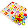 Alphabet Puzzle, WOOD CITY ABC Letter Puzzles for Toddlers1 2 3 Years Old, Educational Learning Toys for Toddlers, Alphabet Toys with Puzzle Board & Letter Blocks, Best Gifts for Girls and Boys