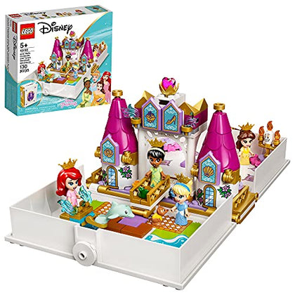 LEGO Disney Ariel, Belle, Cinderella and Tianas Storybook Adventures 43193 Building Toy for Kids; New 2021 (130 Pieces)