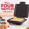 Dash Deluxe No-Drip Waffle Iron Maker Machine 1200W + Hash Browns, or Any Breakfast, Lunch, & Snacks with Easy Clean, Non-Stick + Mess Free Sides, Aqua