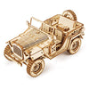 ROKR 3D Wooden Puzzle for Adults-Mechanical Car Model Kits-Brain Teaser Puzzles-Vehicle Building Kits-Unique Gift for Kids on Birthday/Christmas Day(1:18 Scale)(MC701-Army Field Car)