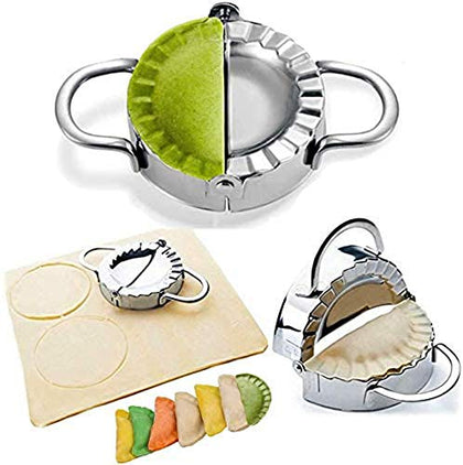 Dumpling Maker - Dumpling Press/Stainless Steel Empanada Press/Pie Ravioli Dumpling Wrappers Mold Kitchen Accessories (9.5cm/3.74