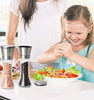 Gorgeous Salt And Pepper Grinder Set - Refillable Stainless Steel Combo Shakers With Adjustable Coarse Mills - Enjoy Your Favorite Spices, Fresh Ground Pepper, Himalayan Or Sea Salts