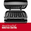 George Foreman GR340FB 4-Serving Classic Plate Electric Indoor Grill and Panini Press, Black