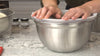 FineDine 5 Deep Nesting Mixing Bowls with Lids for Kitchen Storage , Cooking Food, Baking, Breading, Salad or Meal Prep - Silver Stainless Steel - Large