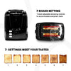 Toaster 2 Slice Best Rated Prime Toasters Black Two Slice Toaster with 2 Wide Slots 7 Shade Settings and Removable Crumb Tray the Best 2 Slice Wide Toaster for Bagel Bread Waffle