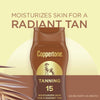 Coppertone Tanning Sunscreen Lotion, Water Resistant Body Sunscreen SPF 15, Broad Spectrum SPF 15 Sunscreen, 8 Fl Oz Bottle