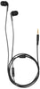 Amazon Basics In Ear Wired Headphones, Earbuds with Microphone No Wireless Technology, Black, 0.96 x 0.56 x 0.64in